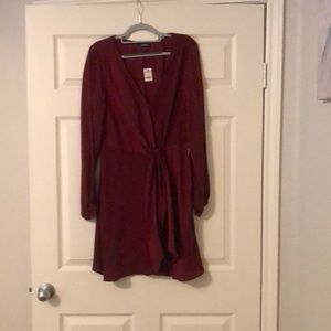 Red long sleeve Express dress